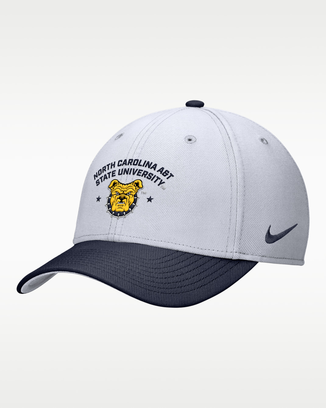 Nike Rise College (North Carolina A&T University) Dri-FIT SwooshFlex Cap - White