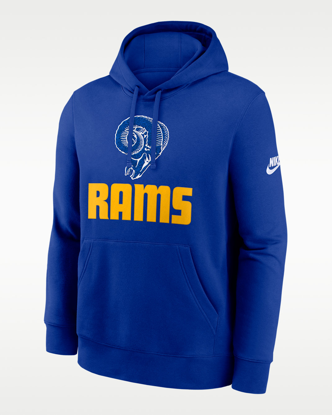 Sudadera con gorro sin cierre Nike de la NFL para hombre Los Angeles Rams Best Season Rewind Club - Royal