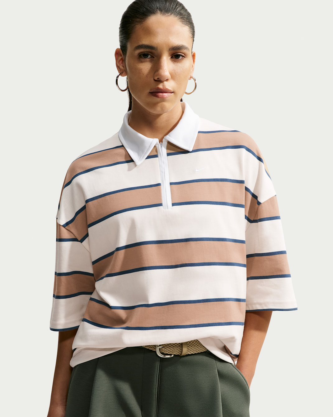 Nike Sportswear Polo - Mujer - Pale Ivory/Hemp/Thunder Blue