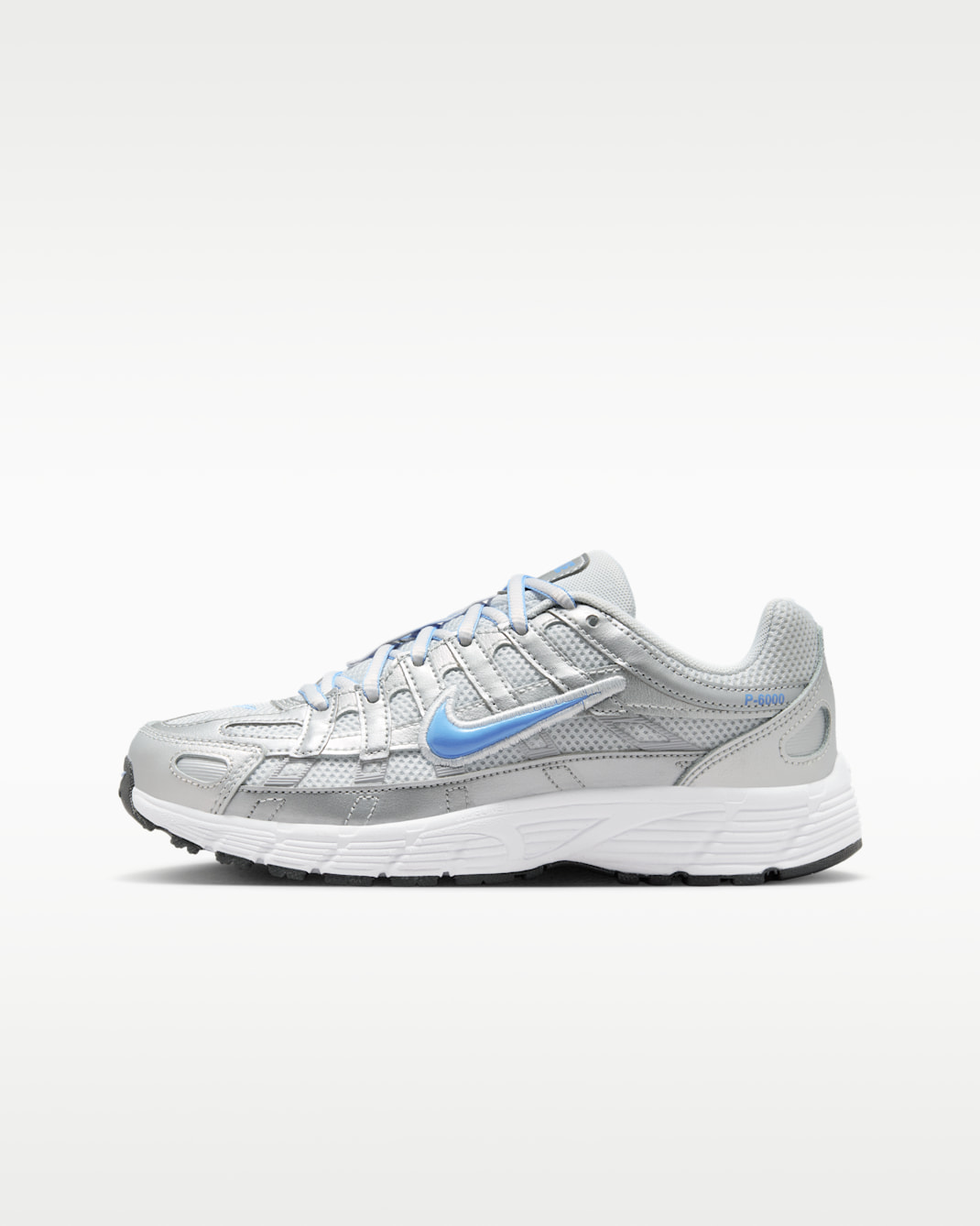 Nike P-6000 Older Kids' Shoes - Metallic Platinum/Pure Platinum/Metallic Silver/University Blue