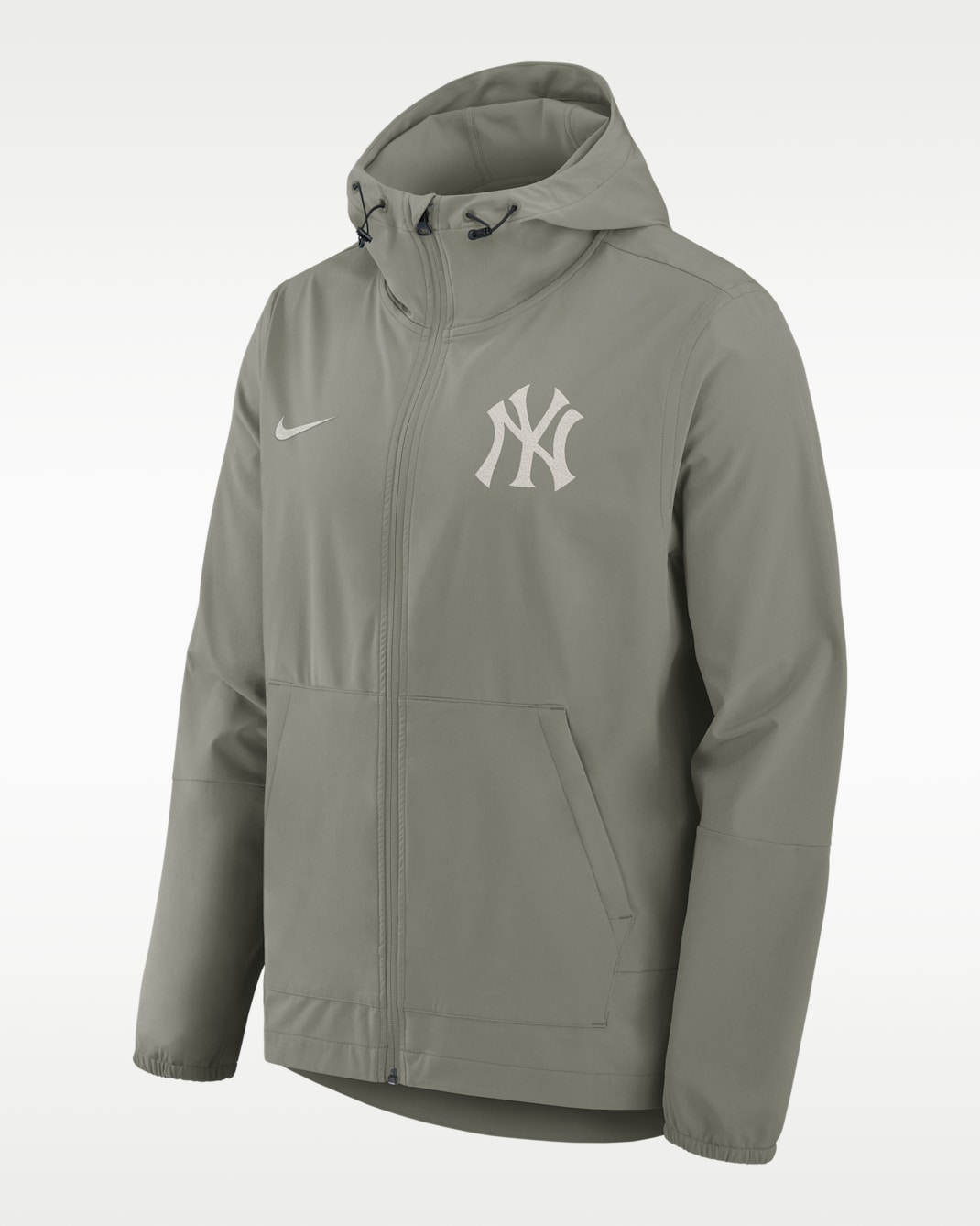 New York Yankees Unlimited Packable Men's Nike MLB Full-Zip Hooded Jacket - Grey