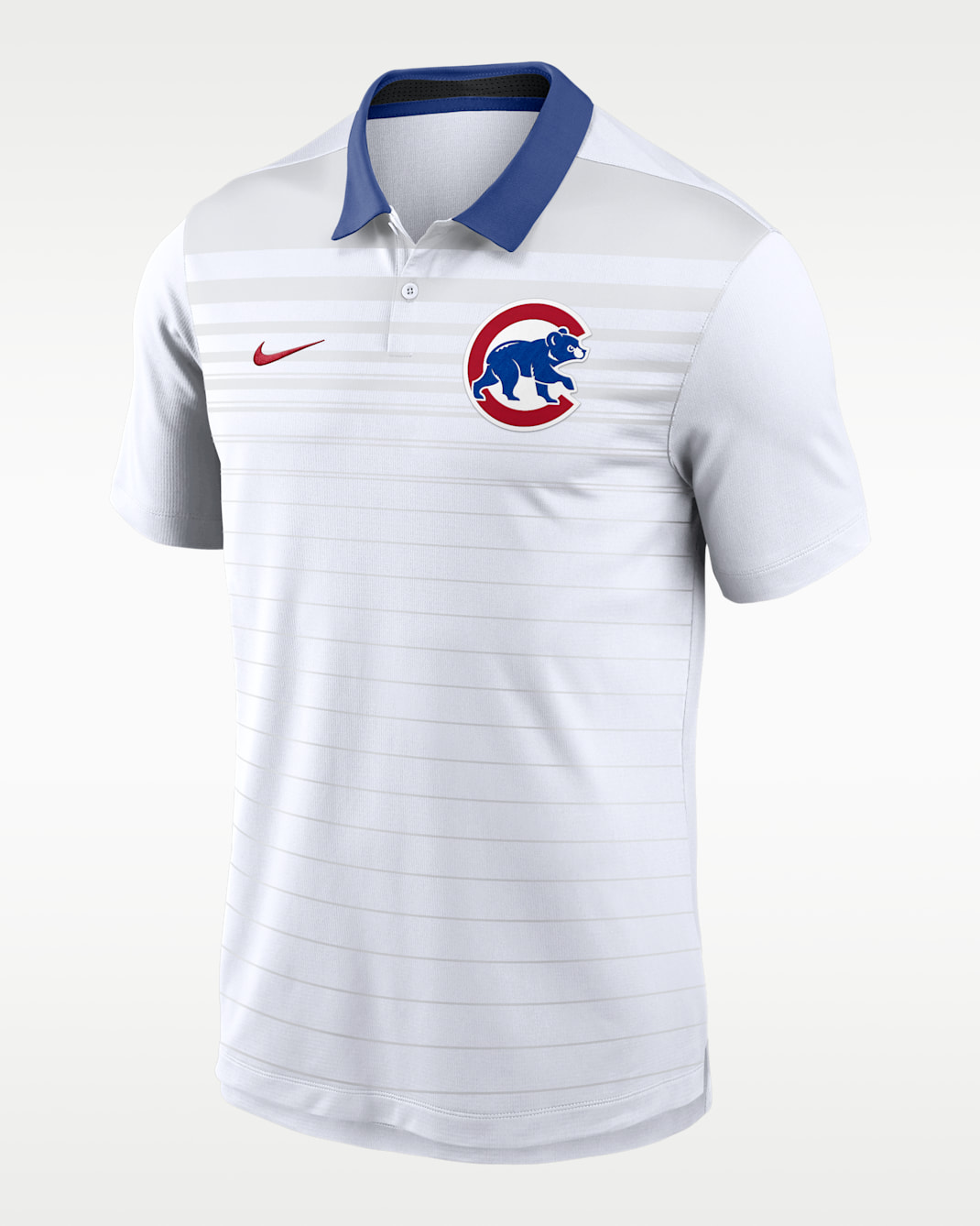 Chicago Cubs Striped Vapor Men's Nike Dri-FIT MLB Polo - White/Royal