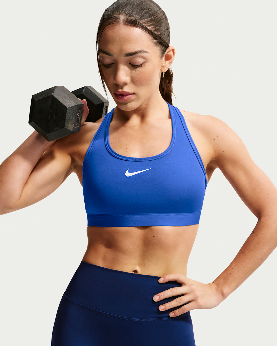 Nike Swoosh Medium Support Women's Padded Sports Bra - Hyper Royal/White