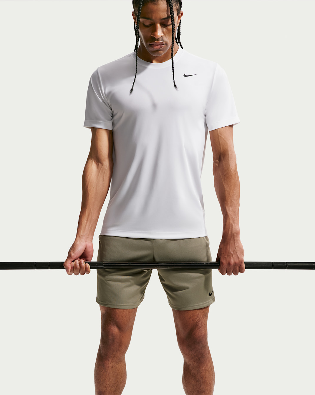 T-shirt de training Nike Dri-FIT pour homme - Blanc/Noir