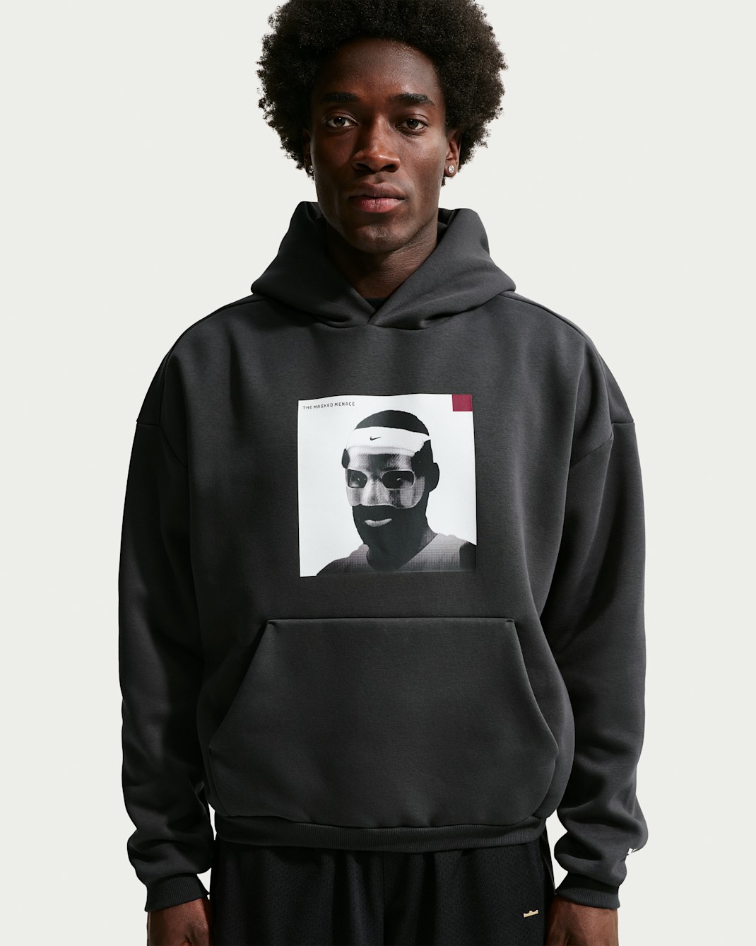 Sudadera con gorro de básquetbol Therma-FIT para hombre LeBron “Masked Menace” - Sombrío apagado