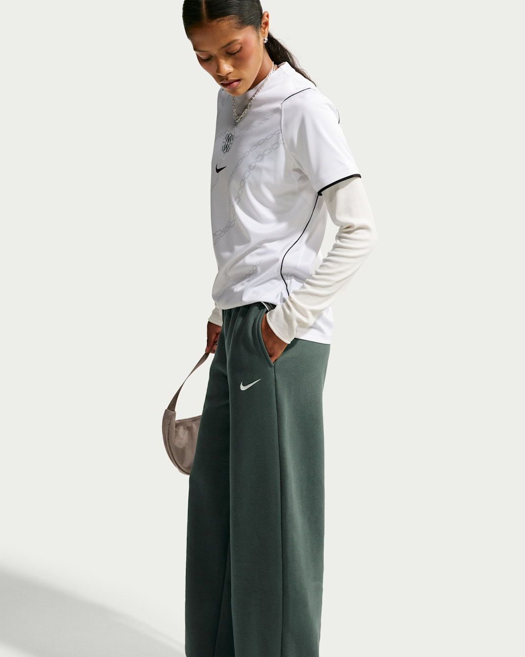 Nike Studio Fleece Medium Weight Women's Mid-Rise Wide-Leg Pants