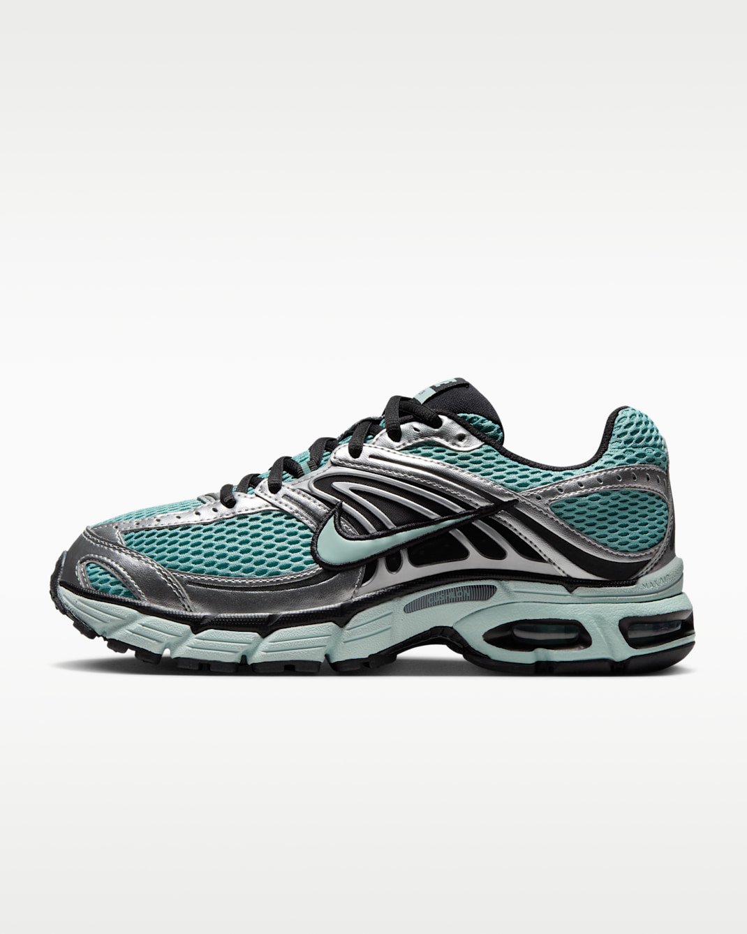 Nike Air Max Moto 2K Women's Shoes with Reflective Accents - Cannon/Black/Metallic Silver/Green Haze