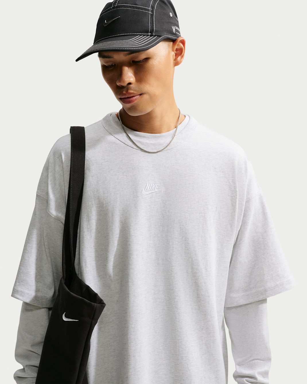 Nike Sportswear Premium Essentials Men's Oversized T-Shirt - Birch Heather