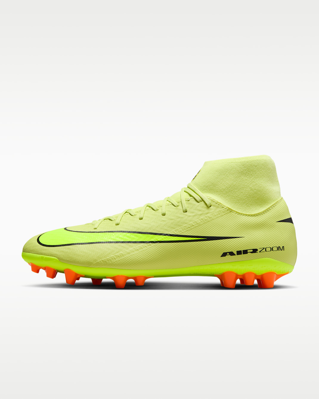 Nike Mercurial Superfly 10 Academy Yüksek Bilekli Suni Çim Kramponu - Limelight/Hyper Crimson/Volt