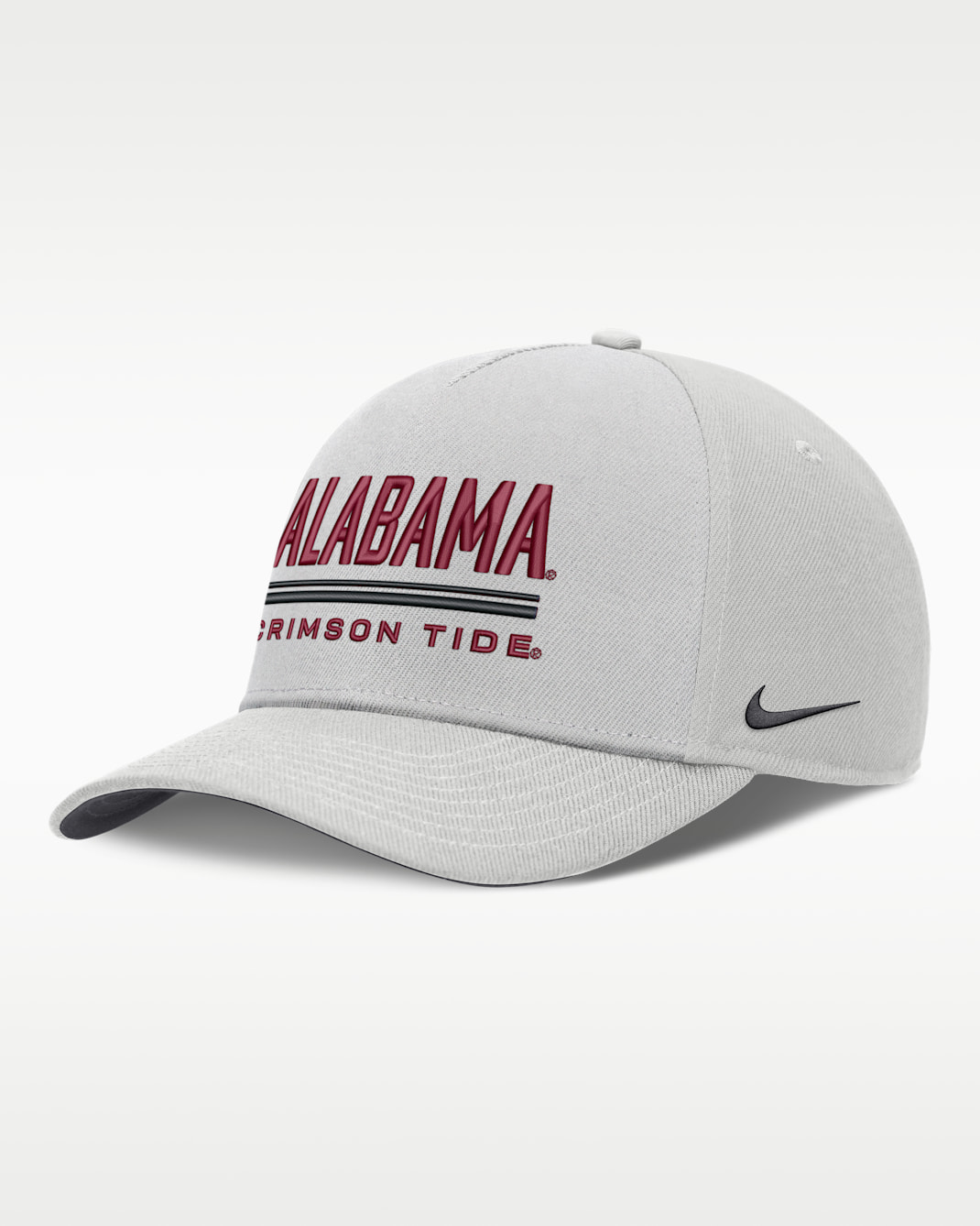 Gorra universitaria Nike Dri-FIT ajustable para hombre Alabama Sideline Practice Rise - Gris
