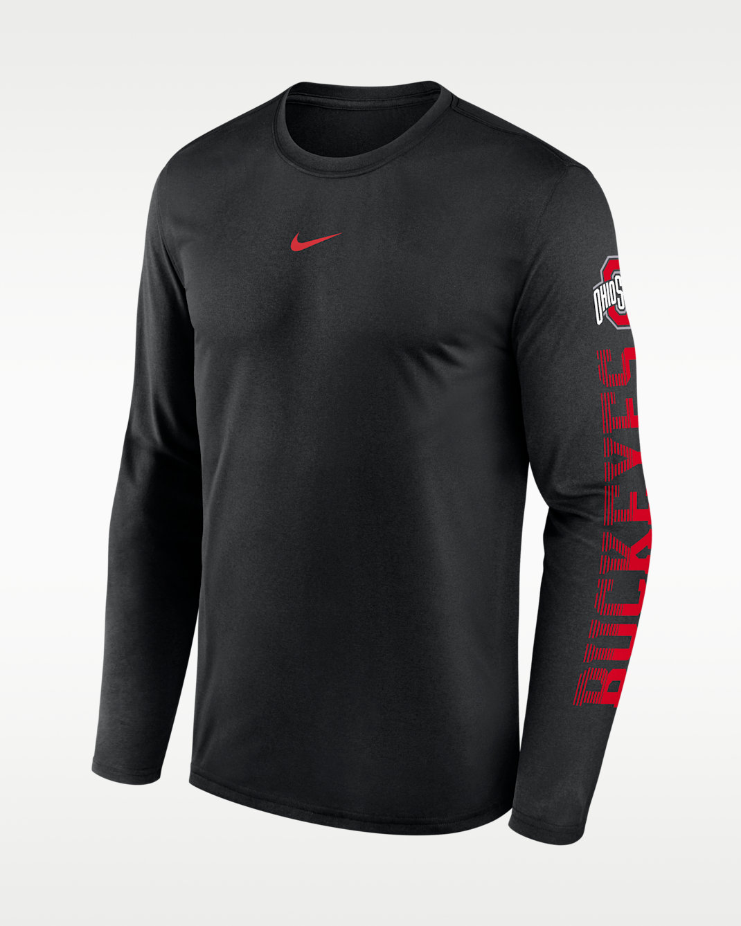 Playera de manga larga universitaria Nike Dri-FIT para hombre Ohio State Primetime Stack Legend - Negro