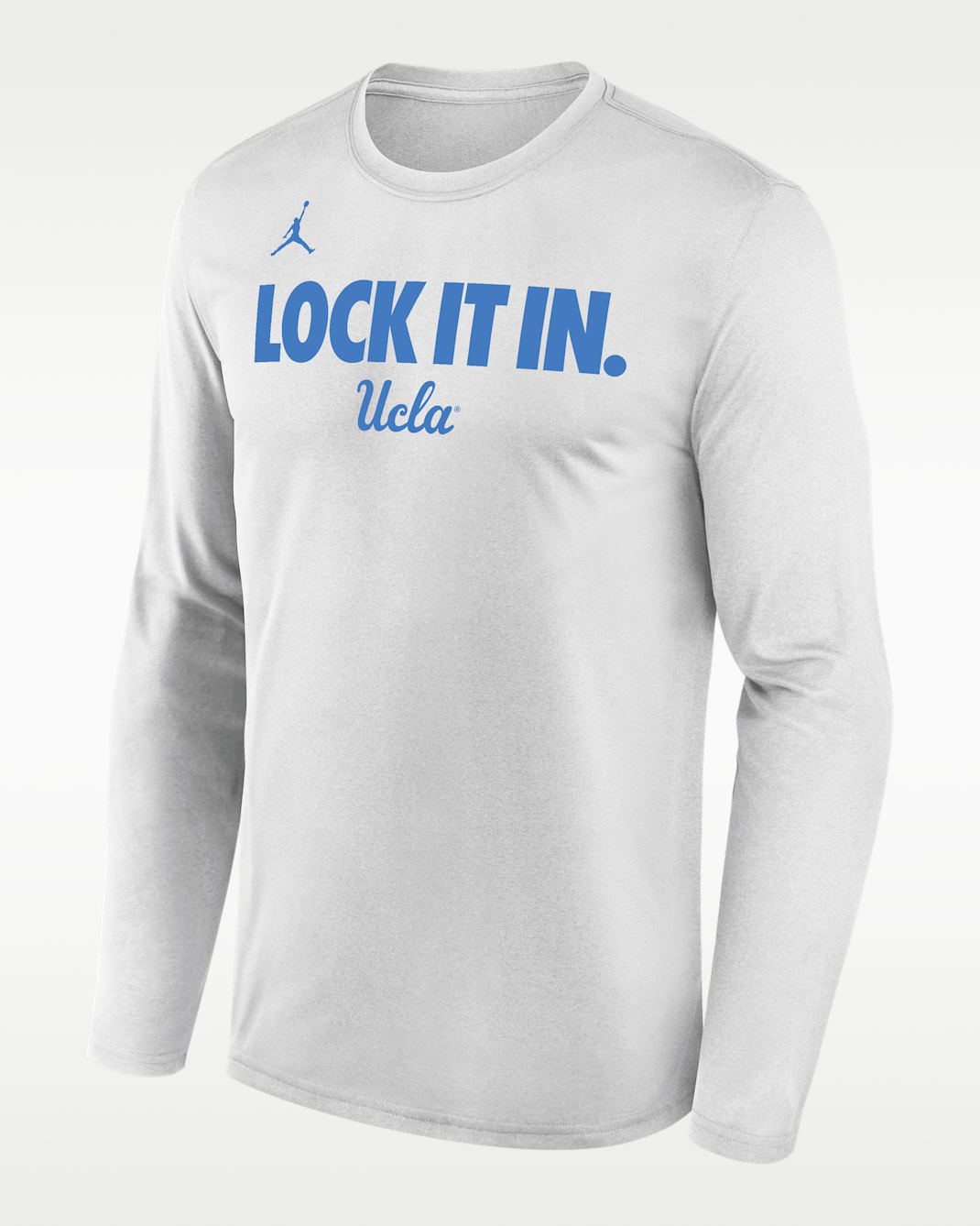 Playera de manga larga universitaria Nike Dri-FIT para hombre UCLA 2026 On-Court Bench