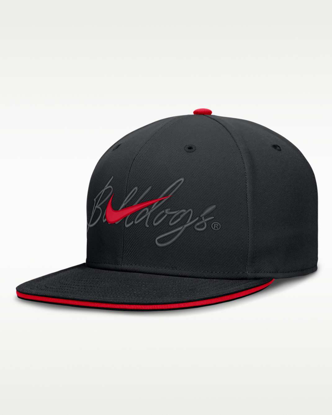 Gorra universitaria Nike Dri-FIT ajustada para hombre Georgia Pro - Negro