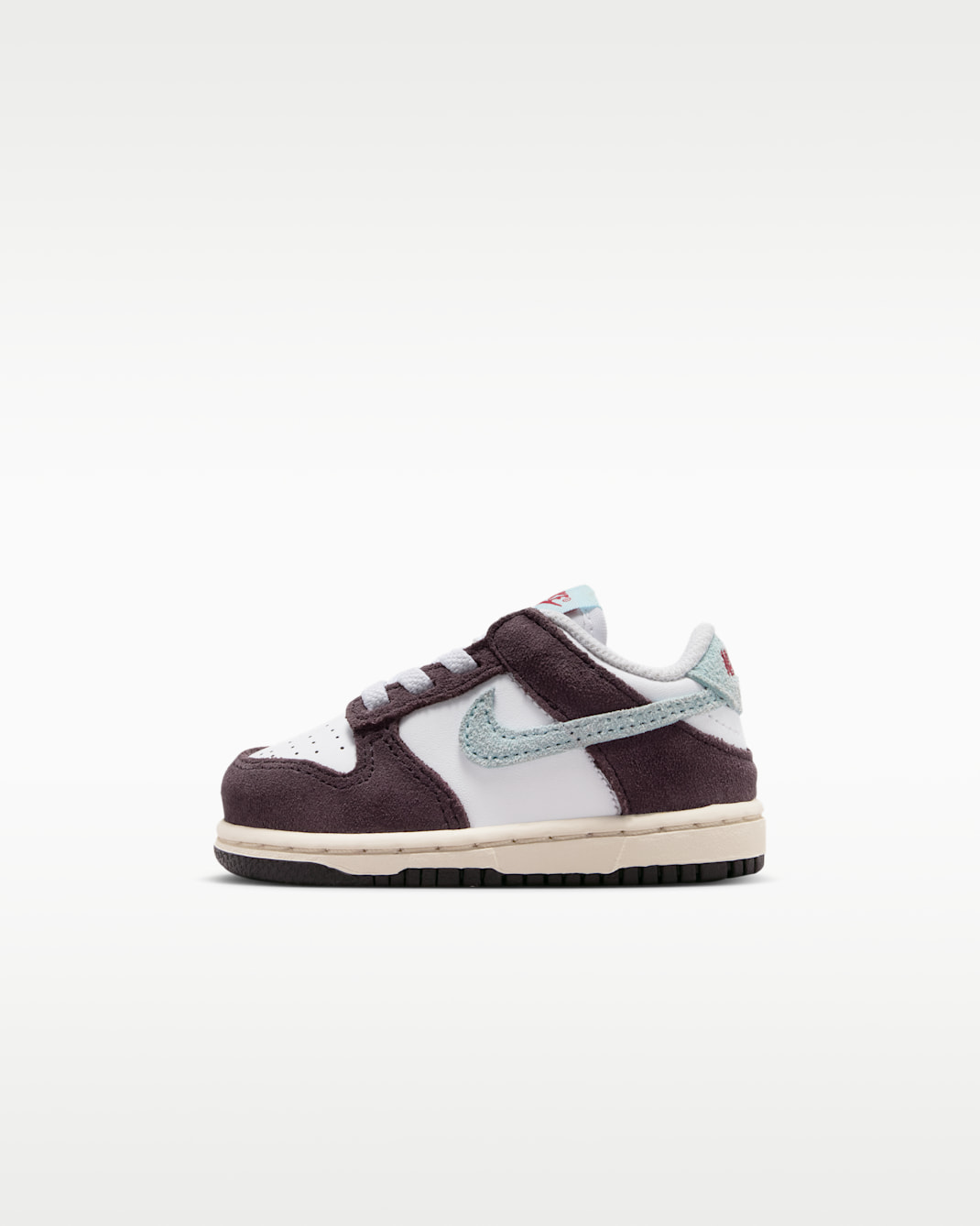 Nike Dunk Low SE Baby/Toddler Shoes - White/Burgundy Ash/Team Crimson/Glacier Blue