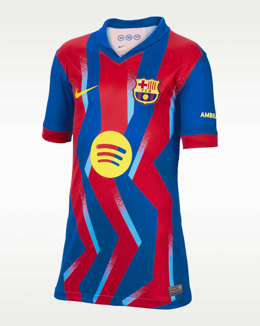 Lamine Yamal Barcelona 2025/26 Stadium Fourth Big Kids' Nike Dri-FIT Soccer Jersey - Gym Blue