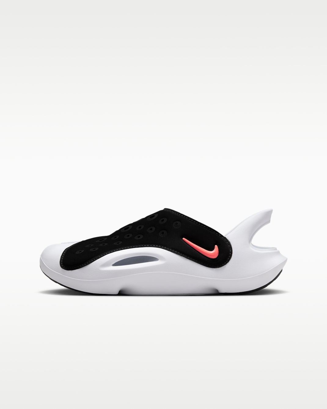 Nike Aqua Swoosh Big Kids' Sandals - Black/Green Strike/White/Hyper Orange