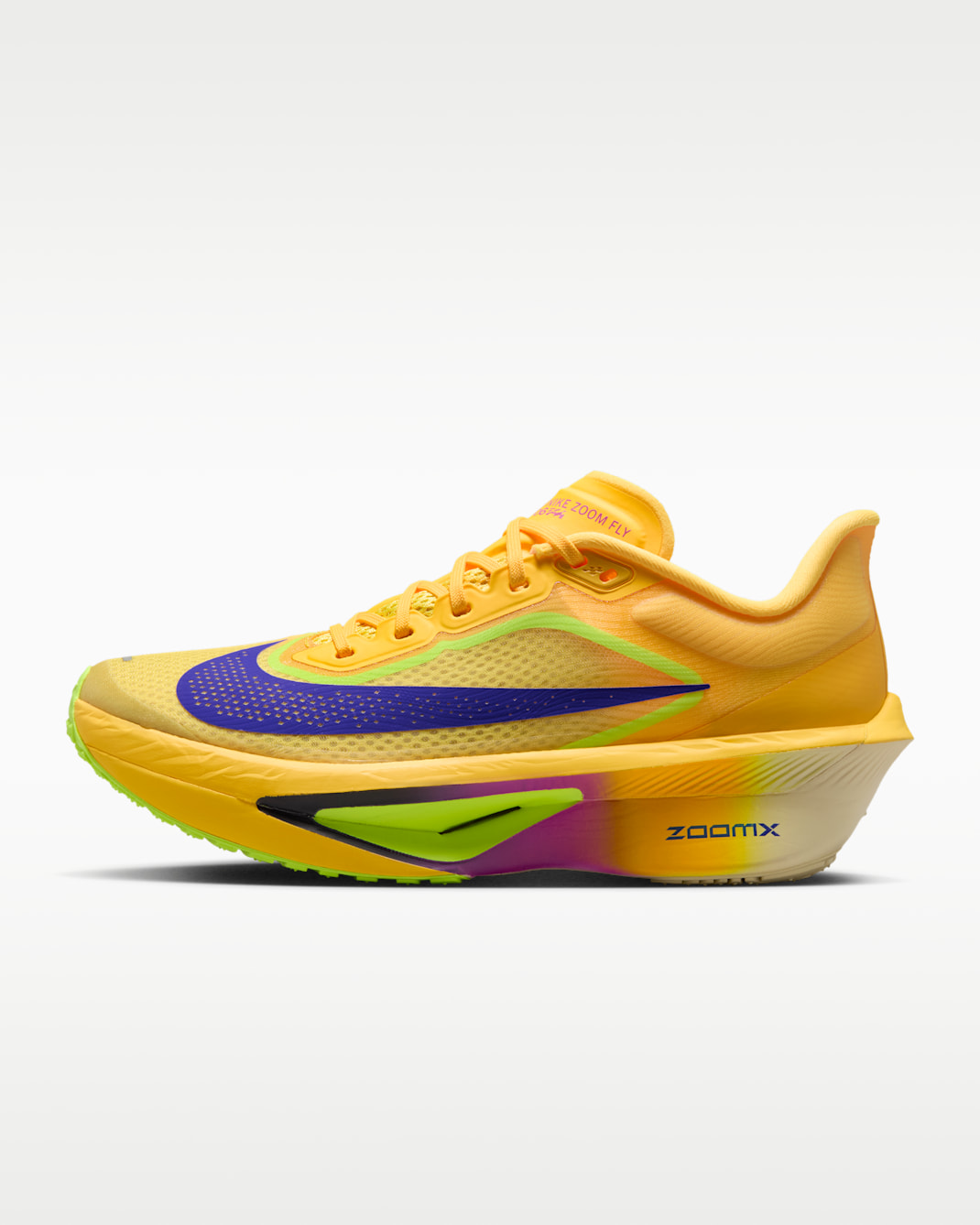 Nike Zoom Fly 6 Women's Road Racing Shoes - Citron Pulse/Volt Ice/Hyper Violet/Indigo Burst