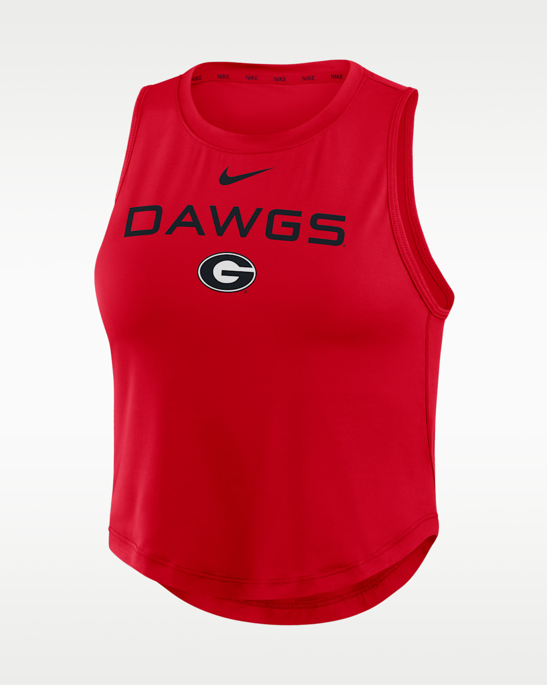 Georgia One Women's Nike Dri-Fit Cropped Tank Top - University Red