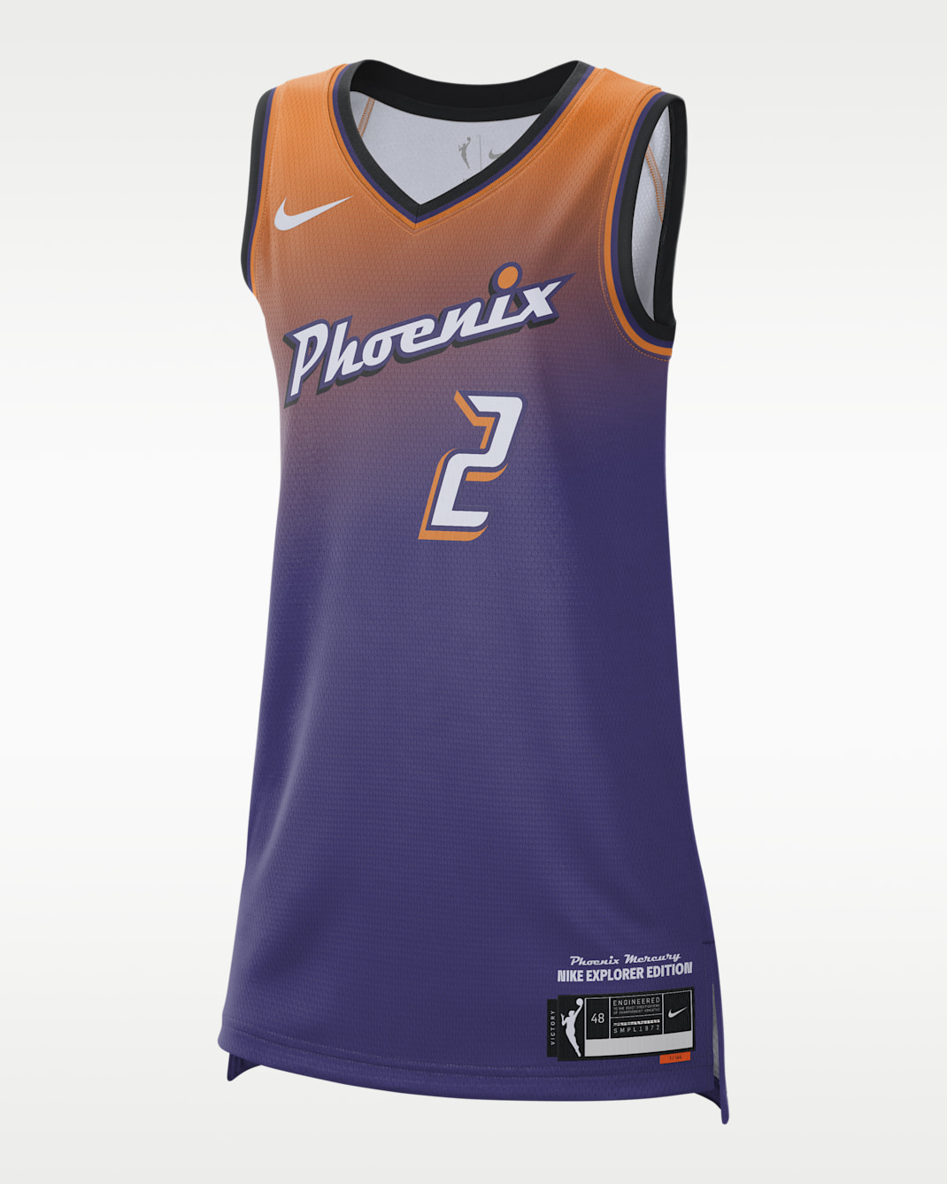 Camiseta Nike Dri-FIT WNBA Victory para mujer Phoenix Mercury Explorer Edition - Orquídea nuevo/Naranja arcilla