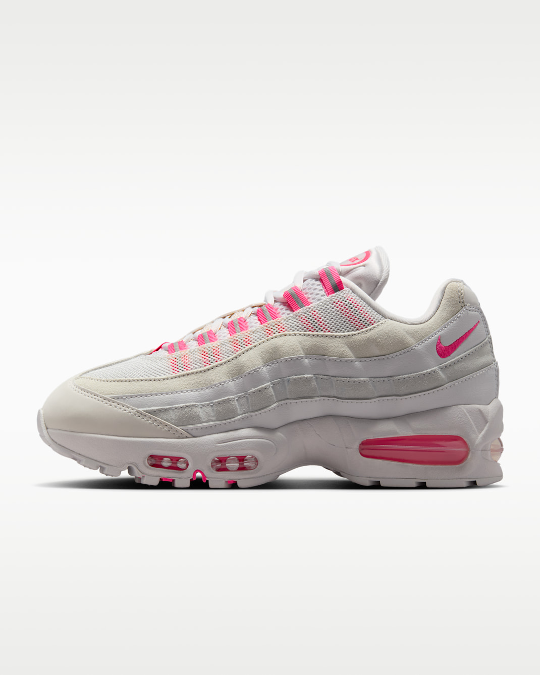 Nike Air Max 95 Big Bubble Women's Shoes - Vast Grey/Pure Platinum/Platinum Tint/Hyper Pink