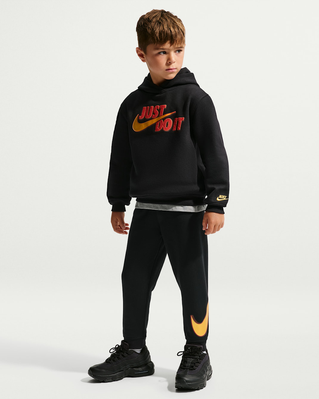 Nike Sportswear Little Kids' Frost Futura 2-Piece Crew Set - Black