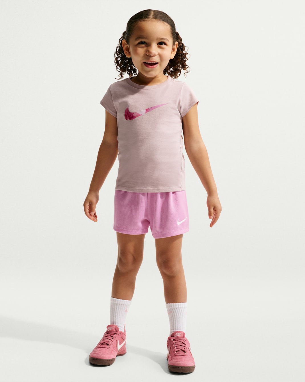 Nike Move With Nature Toddler 2-Piece Mesh Shorts Set - Light Magenta