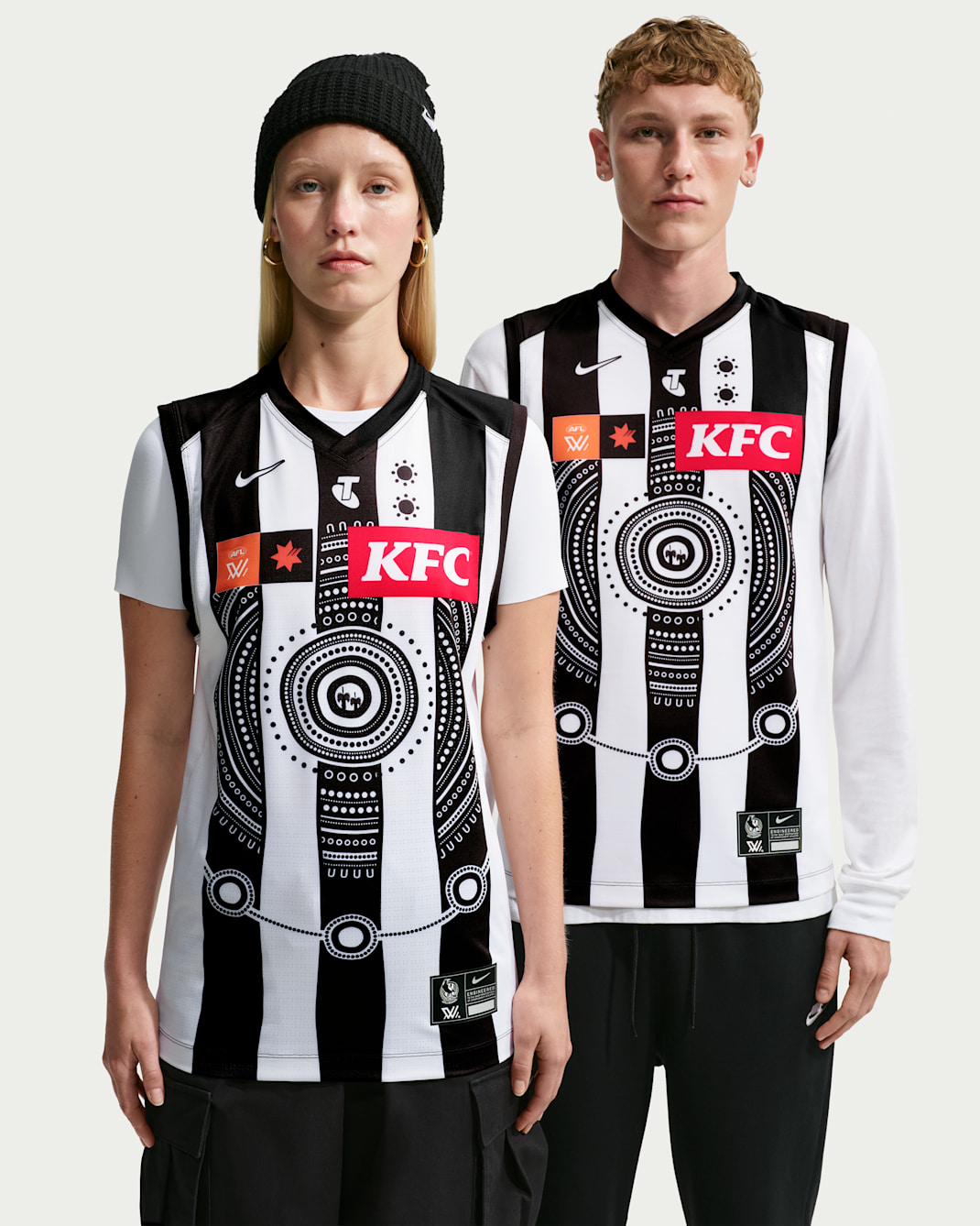 Collingwood F.C. AFLW 2026 Stadium Indigenous Nike AFLW Replica Jersey - Black/White