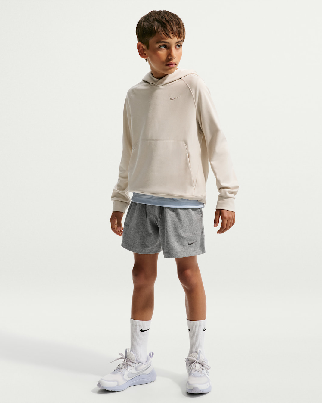 Nike Primary Nano Big Kids' (Boys') Dri-FIT 7" Shorts - Smoke Grey/Light Smoke Grey/Heather/Smoke Grey