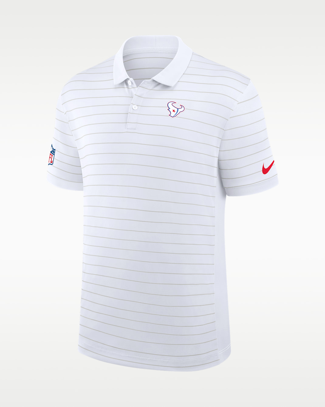 Houston Texans Rivalries Collection Sideline Victory Striped Men's Nike Dri-FIT NFL Polo - White