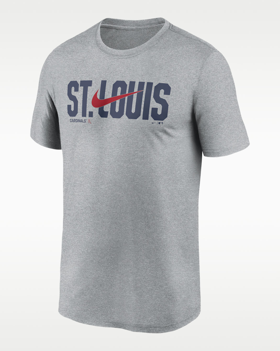 Playera Nike Dri-FIT de la MLB para hombre St. Louis Cardinals Swoosh Legend - Gris jaspeado