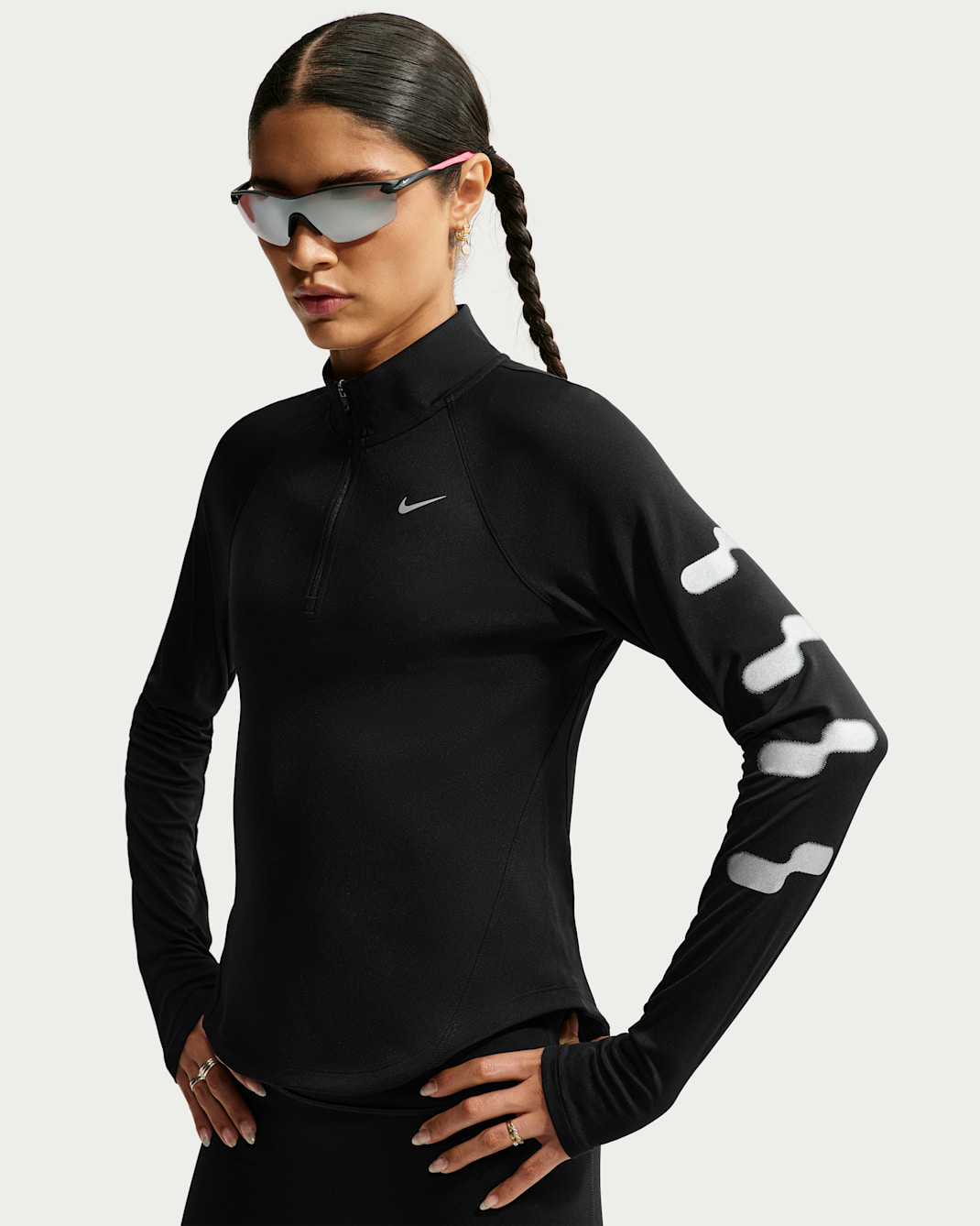 Nike Tempo Flash Women's Dri-FIT 1/2-Zip Running Top - Black