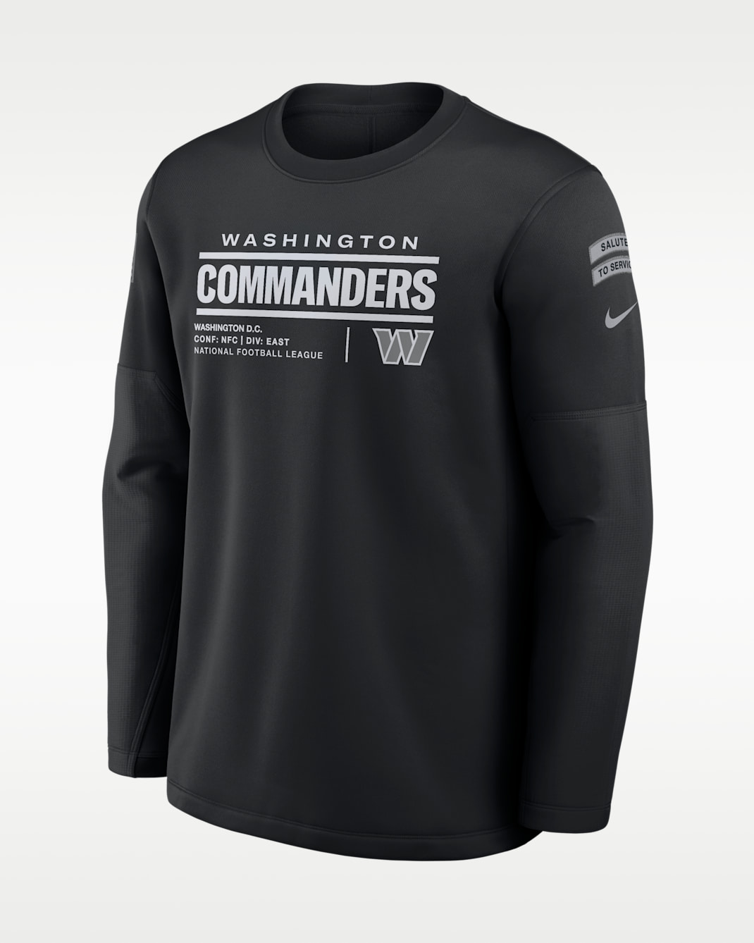Washington Commanders Salute to Service Sideline Coaches Men's Nike NFL Pullover Crew - Black