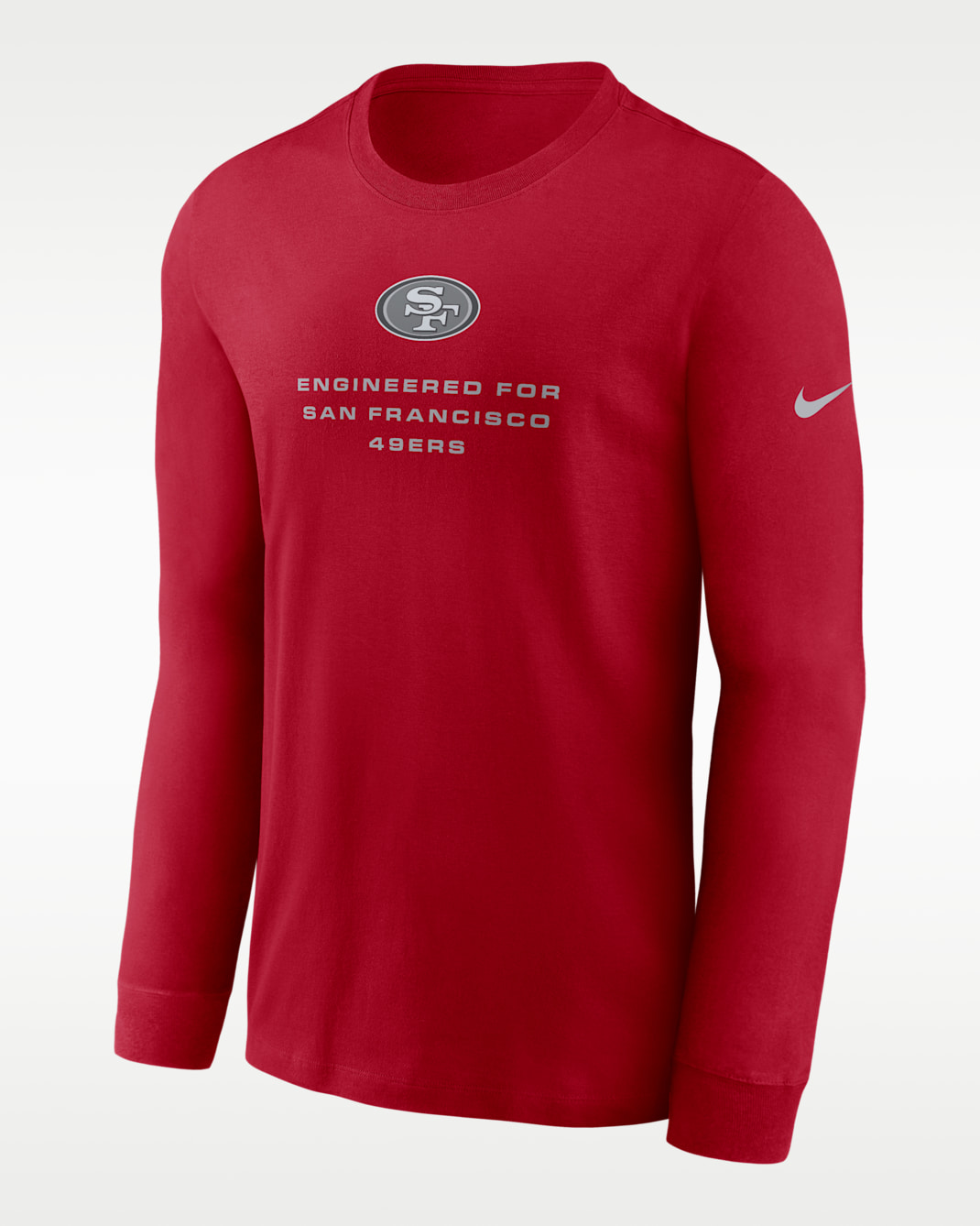 San Francisco 49ers Team Issue Men's Nike Dri-FIT NFL Long-Sleeve T-Shirt - Red