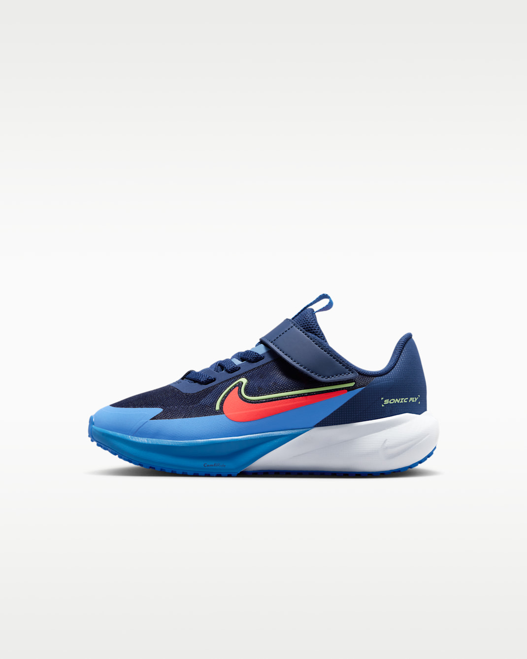 Nike Sonic Fly Little Kids' Running Shoes - Midnight Navy/Blue Crystal/Blue Tint/Hot Lava