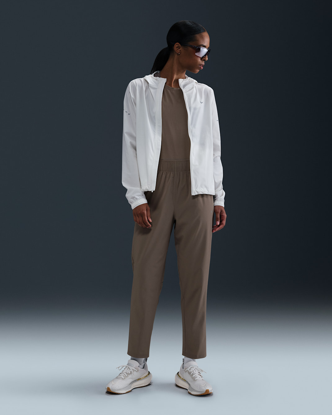 Nike Dri-FIT Fast Women's Mid-Rise 7/8 Running Pants - Mink Brown/Mink Brown