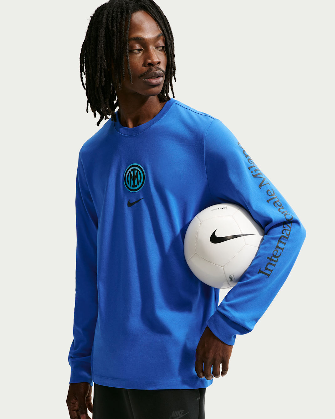 Inter Milan Men's Nike Soccer Long-Sleeve T-Shirt - Lyon Blue