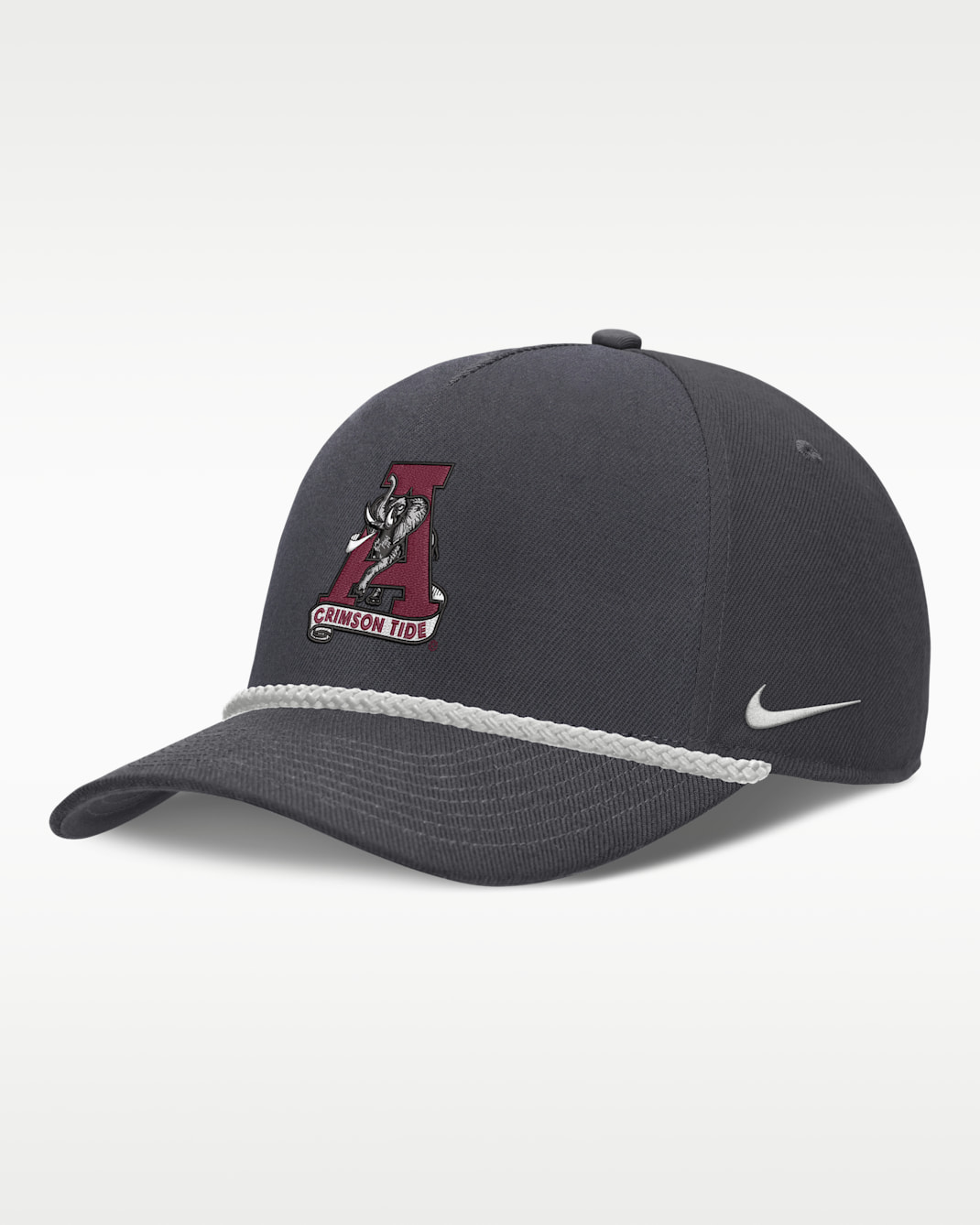 Alabama Sideline Rope Rise Men's Nike College Adjustable Hat - Anthracite