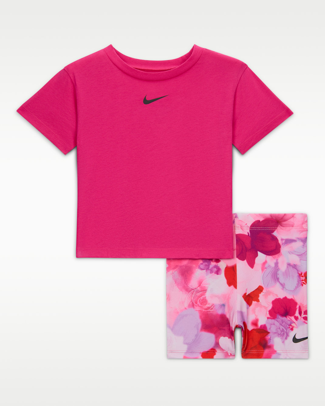 Ensemble deux pièces Nike Move With Nature avec cycliste Dri-FIT pour bébé (12-24 mois) - Light Magenta