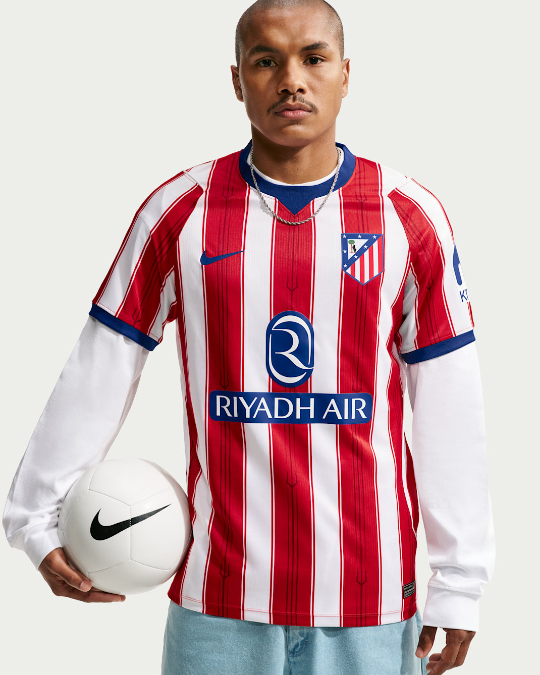 Atlético Madrid 2026/27 Stadium Home Men's Nike Dri-FIT Football Replica Jersey - White/University Red/Deep Royal Blue/Deep Royal Blue