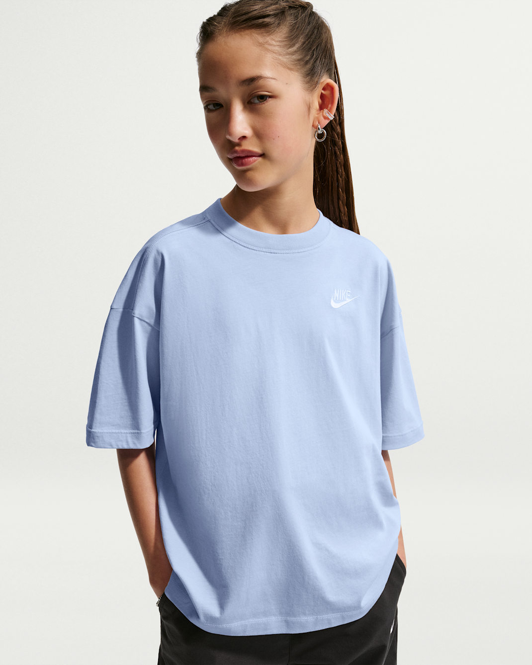Nike Sportswear Older Kids' Oversized T-Shirt - Hydrogen Blue