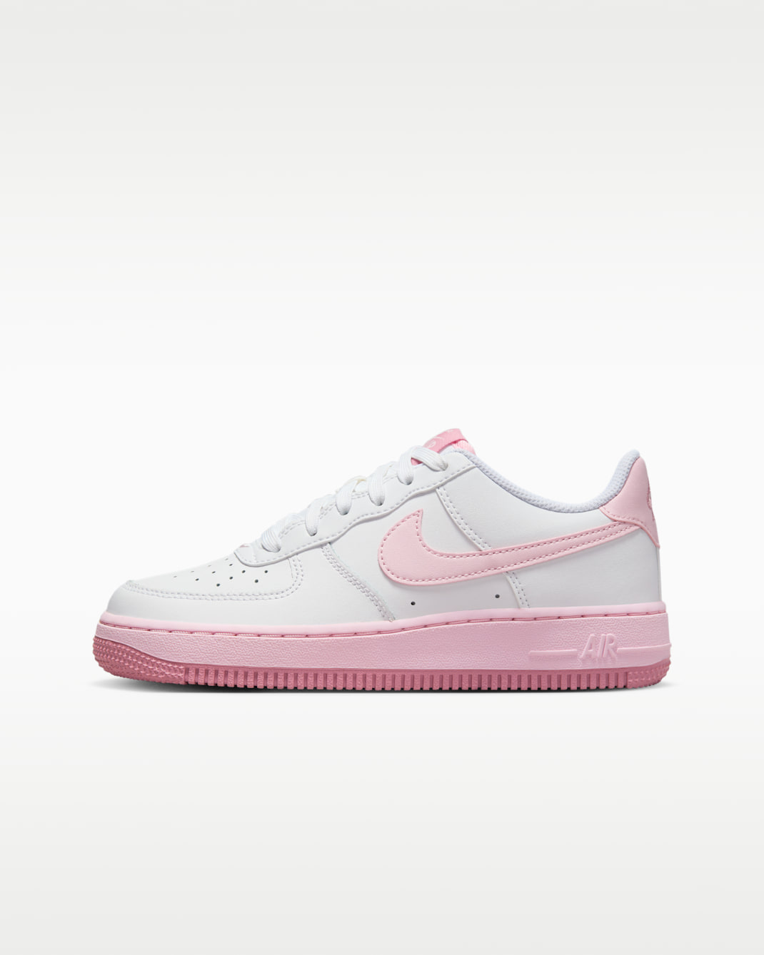 Nike Air Force 1 Big Kids' Shoes - White/Elemental Pink/Medium Soft Pink/Pink Foam