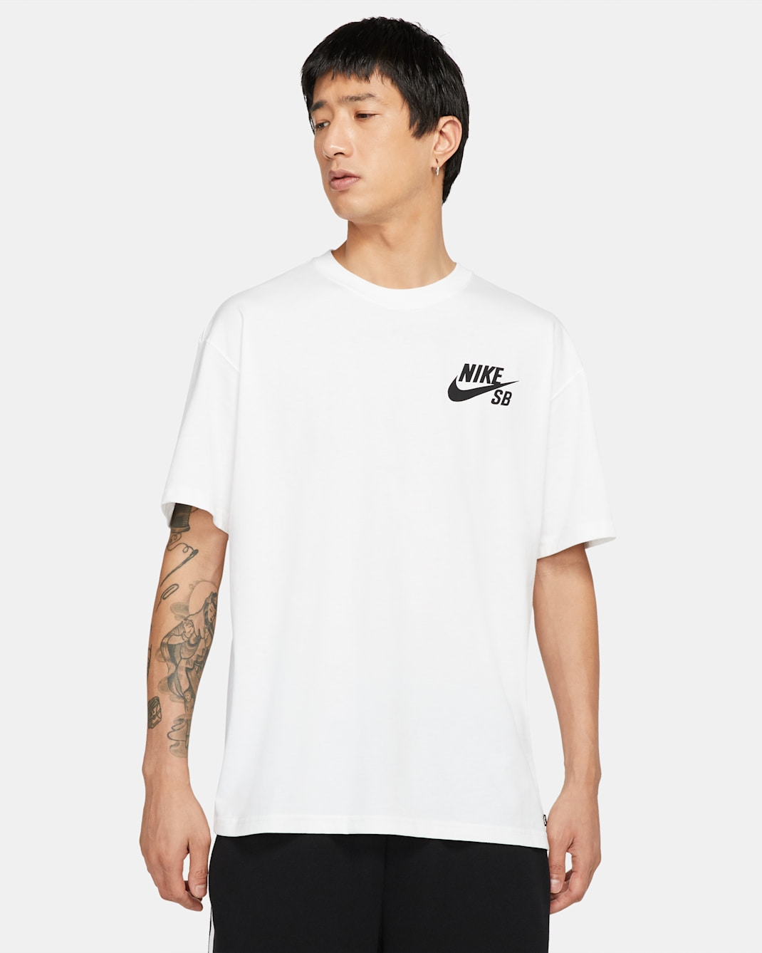 Playera de skateboarding con logotipo Nike SB - Blanco/Negro