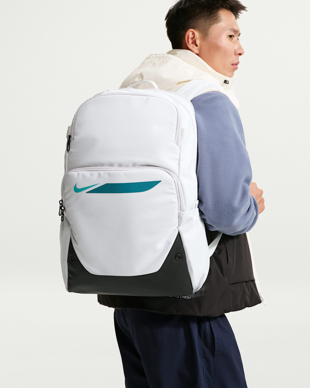 Nike Academy Football Backpack (Large, 30L) - Off-White/Smoky Blue/Dusty Cactus