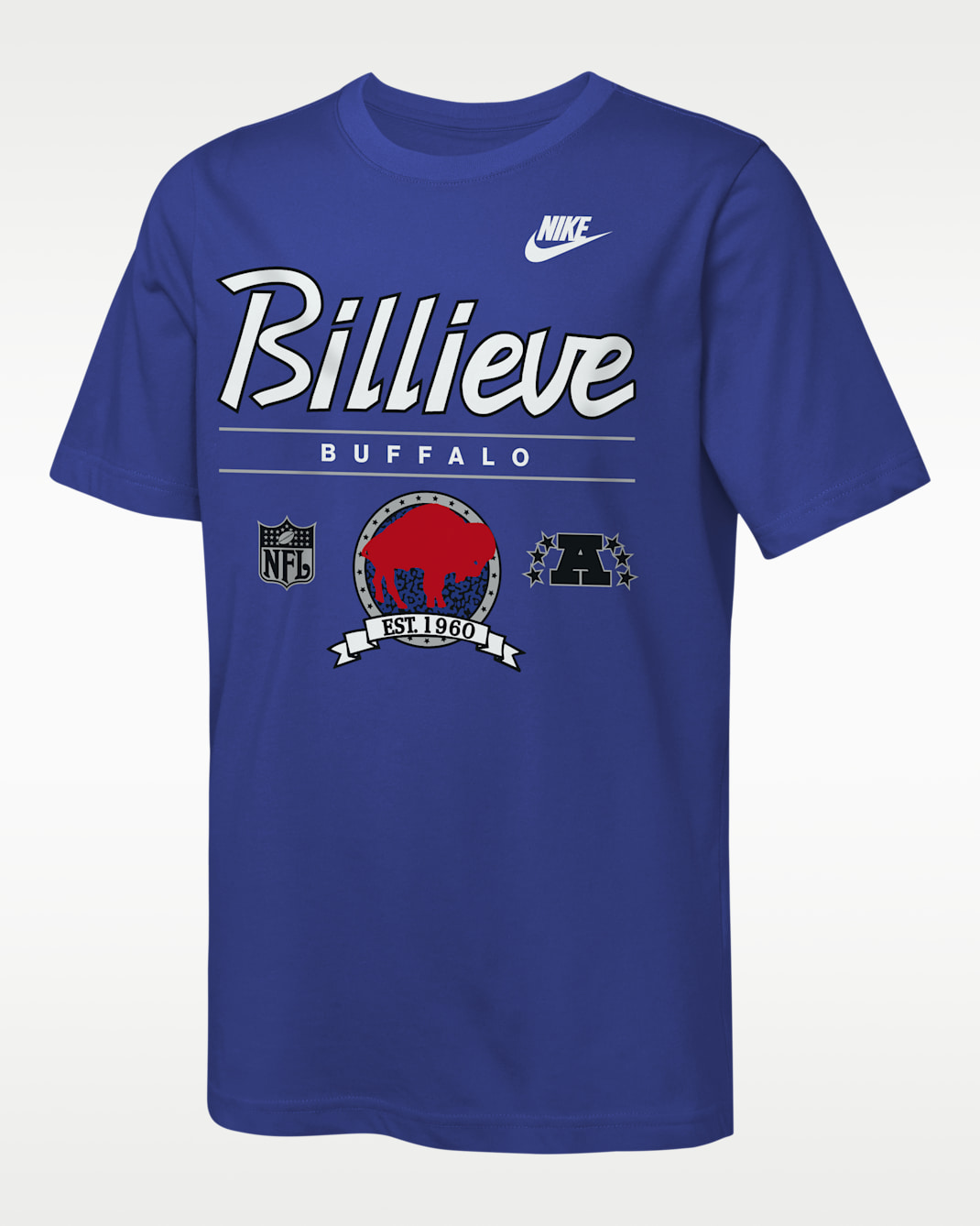 Buffalo Bills Rewind Hometown Slub Big Kids' Nike Dri-FIT NFL T-Shirt - Royal