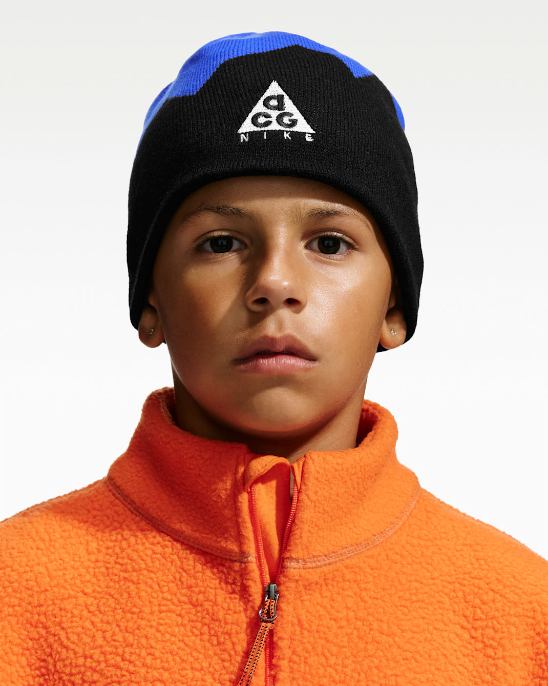 ACG Big Kids' Block Peak Beanie - Black