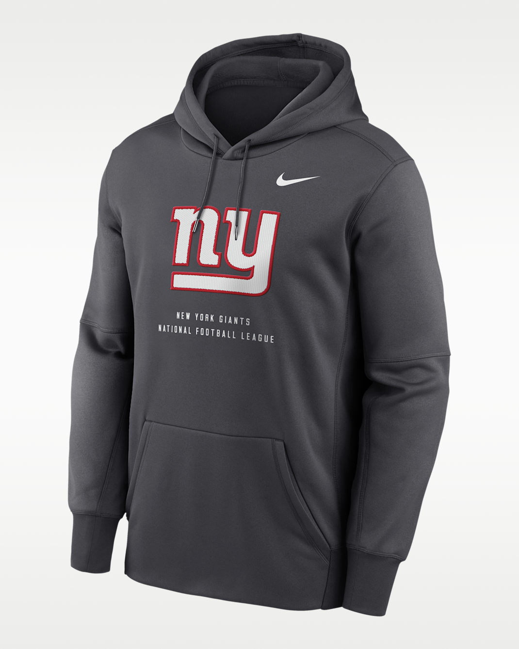 New York Giants Men's Nike Therma NFL Pullover Hoodie - Charcoal
