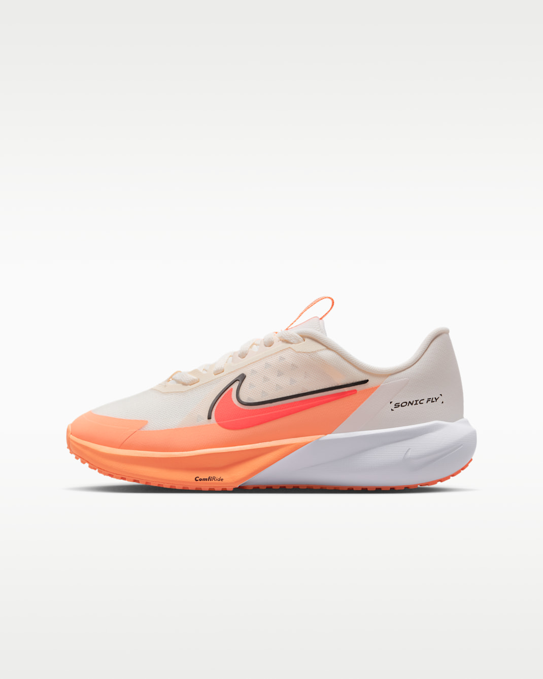 Nike Sonic Fly Big Kids' Running Shoes - Sail/Orange Pulse/Anthracite/Hot Lava