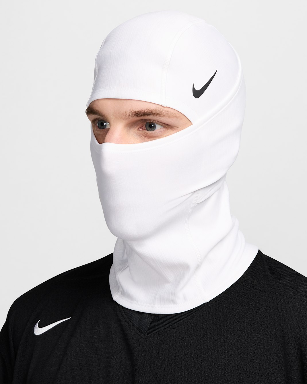 Gorro de fútbol americano Nike Pro HyperWarm - Blanco/Negro