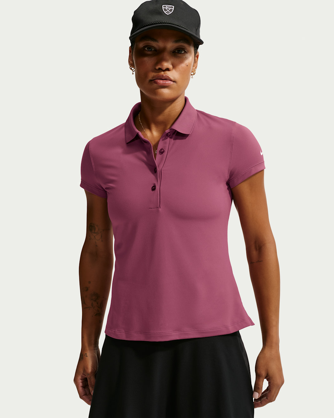 Nike Golf Club Dri-FIT golfpolo met uv-bescherming en korte mouwen voor dames - Pink Smoke/Wit