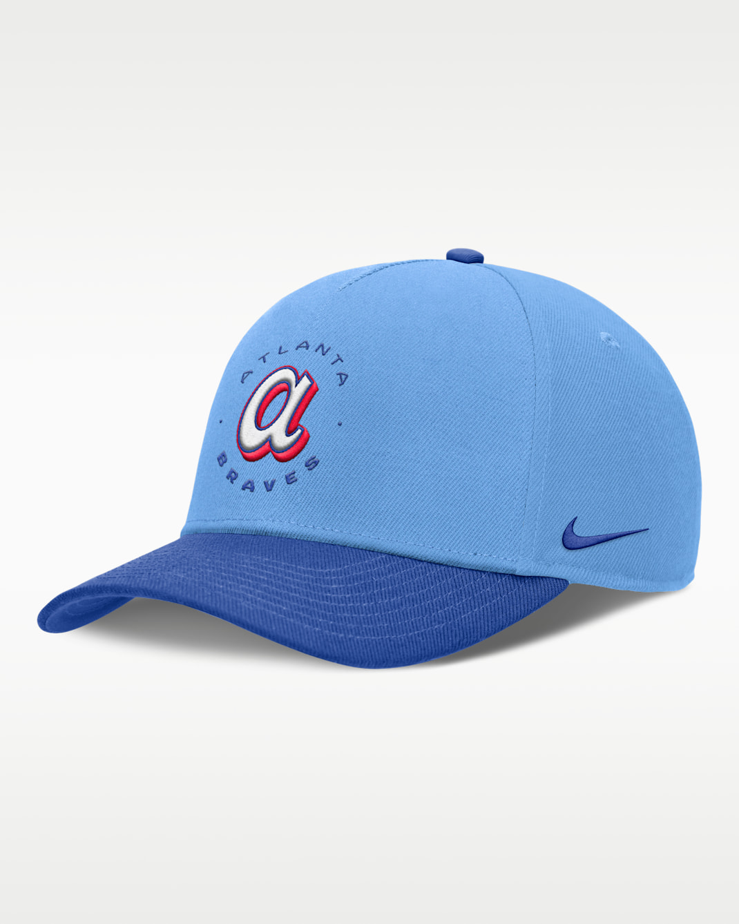Atlanta Braves City Connect Rise Men's Nike Dri-FIT MLB A-Frame Adjustable Hat - Powder Blue/Royal